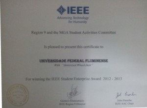 Premiação do ramo UFF, Rio de Janeiro, durante a RRR de Medelín em 2013.