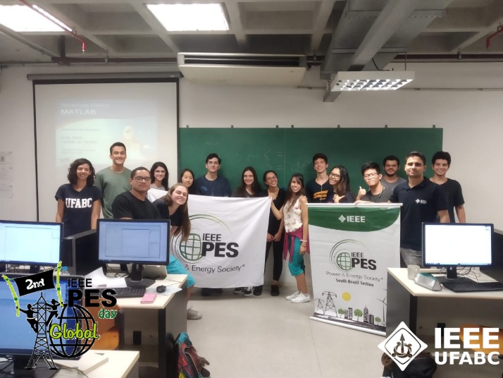 0 IEEE PES UFABC realizou o seu primeiro workshop do ano. O workshop de MATLAB foi oferecido para os alunos da UFABC e membros do IEEE UFABC.
